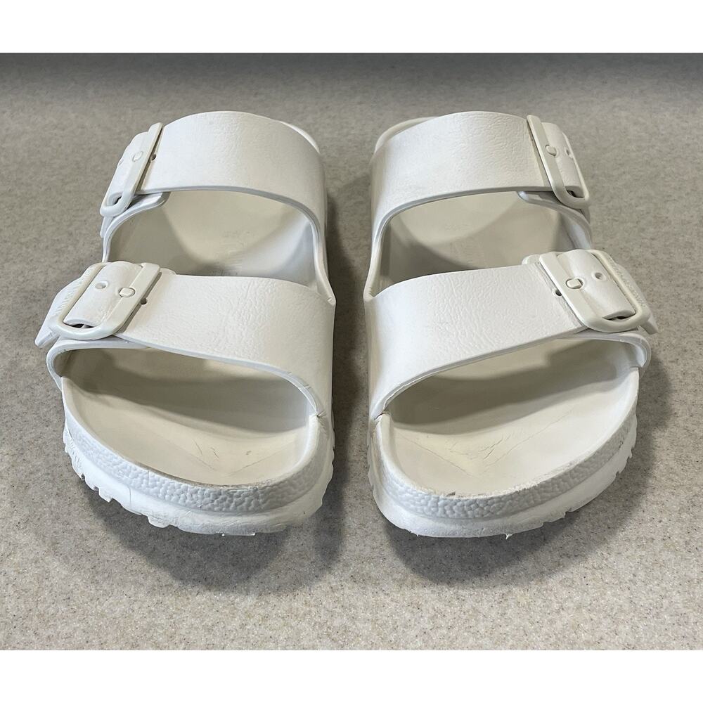 Birkenstock White Arizona Eva Sandals Women’s Sz 9/EU 40 Waterproof Lightweight - Picture 2 of 10